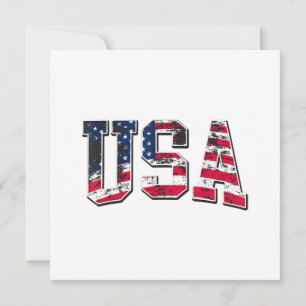 USA - Vintage amerikanische Flagge Save The Date