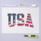 USA - Vintage amerikanische Flagge Seidenpapier (Handwerk)