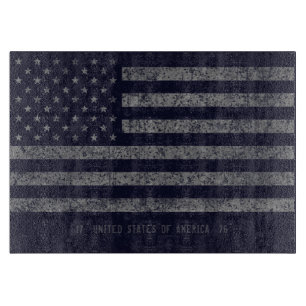 USA Vintage Blau Grunge Amerikanische Flagge Schneidebrett