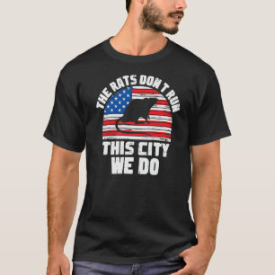 USA Vintage-Flagge Die Ratten steuern diese Stadt T-Shirt