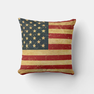USA Vintage Grunge-Flagge Kissen
