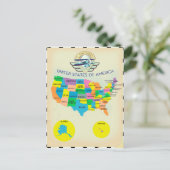 USA Vintage Karte (Stehend Vorderseite)