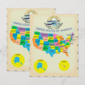 USA Vintage Karte (Vorne/Hinten)