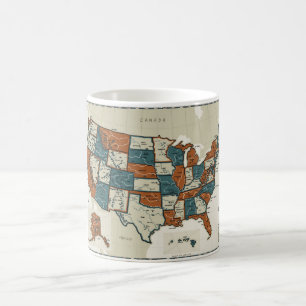 USA - Vintage Karte Kaffeetasse