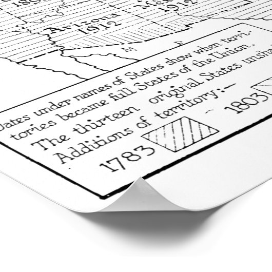 USA Vintage Karte Kunst Poster (Ecke)