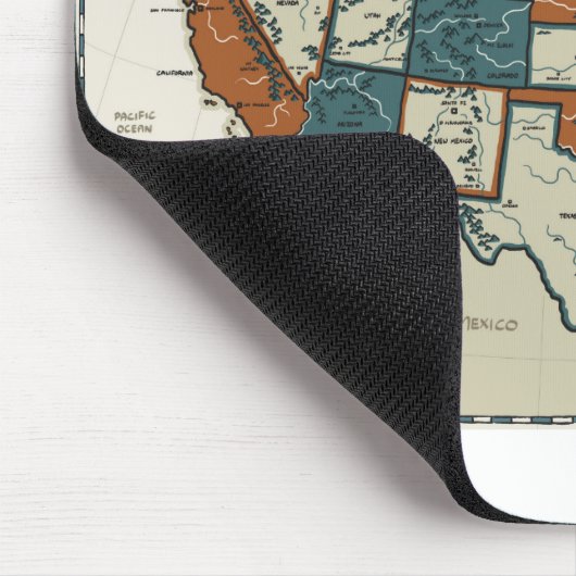 USA - Vintage Karte Mousepad (Ecke)