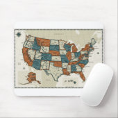 USA - Vintage Karte Mousepad (Mit Mouse)