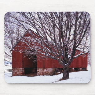 USA, Virginia, Fairfax County, Scheune und Ahorn Mousepad