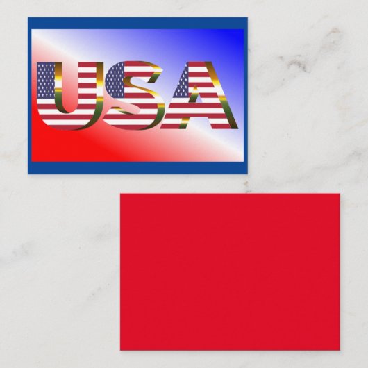 USA VISITENKARTE (Vorne/Hinten)