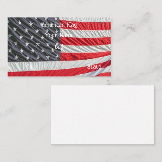 USA VISITENKARTE (Vorne/Hinten)