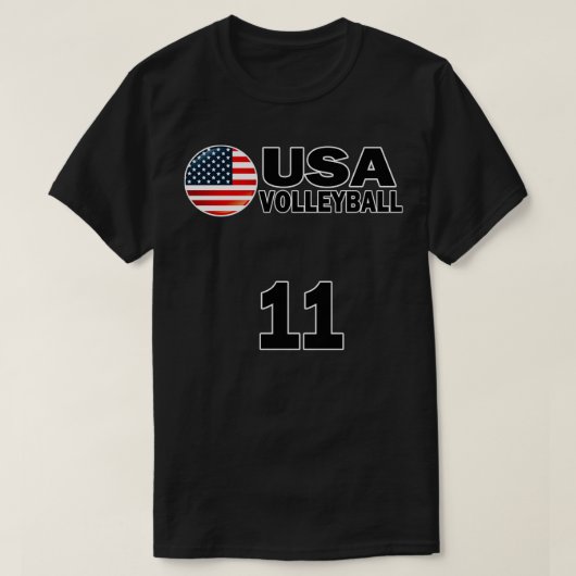 USA Volleyball 11 Tshirt Design (Design vorne)