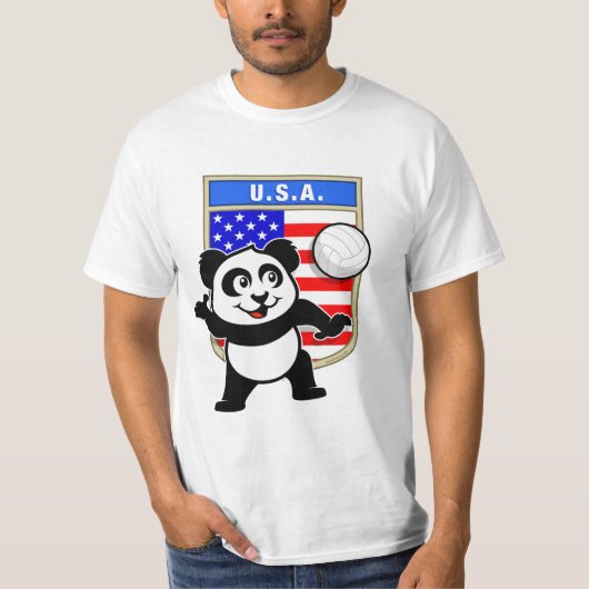 USA Volleyball Panda T-Shirt (Vorderseite)