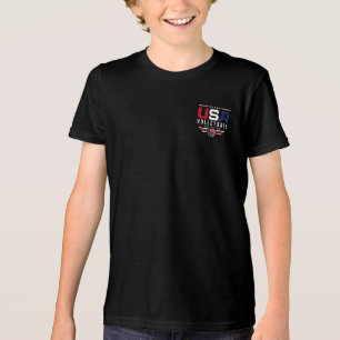 USA Volleyball Spiel Team Sieg Patriotische Sport Tri-Blend Shirt