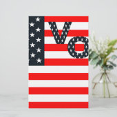 Usa Vote Briefpapier (Stehend Vorderseite)