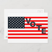 Usa Vote Postkarte (Vorne/Hinten)