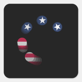 USA vs. CHINA / USA Quadratischer Aufkleber