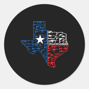 USA Waffen Patriotischer Texaner Amerika Texas Runder Aufkleber