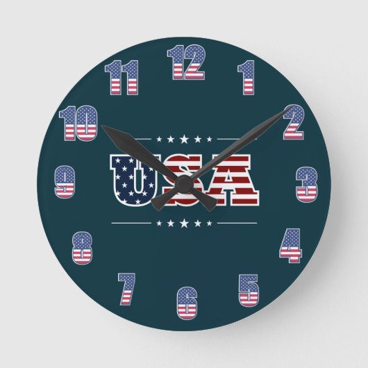 USA Wall Clock Runde Wanduhr (Vorderseite)