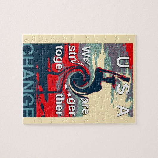 USA-Wandel: Stärkeres gemeinsames einheitliches De Puzzle (Horizontal)