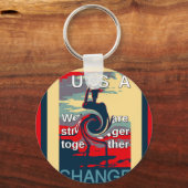 USA-Wandel: Stärkeres gemeinsames einheitliches De Schlüsselanhänger (Vorderseite)