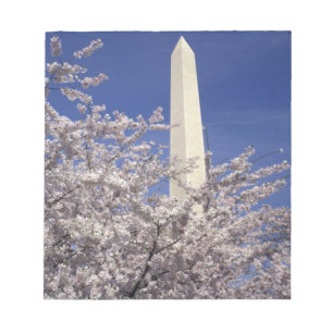 USA, Washington DC. Cherry Blossom Festival und Notizblock