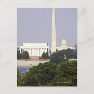 USA, Washington DC, Washington Monument und USA Postkarte