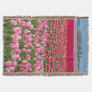 USA, Washington. Feld mit mehrfarbigen Tulpen Decke