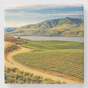 USA, Washington, Lake Chelan. Benson Vineyards Steinuntersetzer