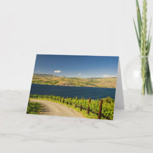 USA, Washington, Lake Chelan. Weinberg Feiertagskarte