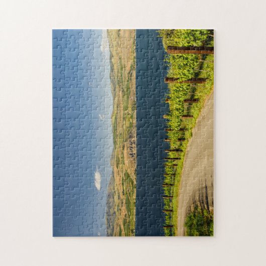 USA, Washington, Lake Chelan. Weinberg Puzzle (Vertikal)