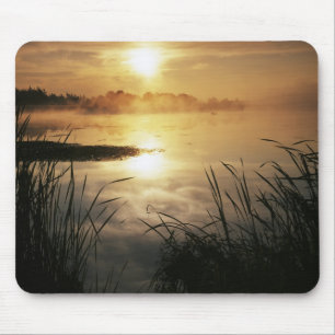 USA, Washington, Lopez Island, Morgennebel auf Mousepad