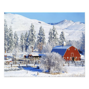 USA, Washington, Methow Tal, Scheunen herein Fotodruck