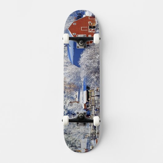 USA, Washington, Methow Tal, Scheunen herein Skateboard (Vorderseite)