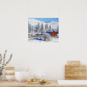 USA, Washington, Methow Valley, Barns in Poster (Küche)