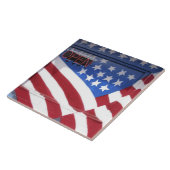 USA, Washington, Moses See. Flaggenwandwandgemälde Fliese (Seite)