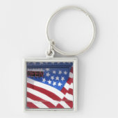 USA, Washington, Moses See. Flaggenwandwandgemälde Schlüsselanhänger (Vorne)