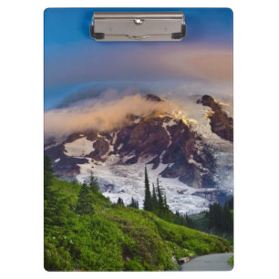 USA, Washington, Mt. Rainier. Morgensonne Klemmbrett