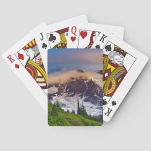 USA, Washington, Mt. Rainier. Morgensonne Spielkarten