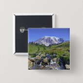 USA, Washington, Mt. Rainier NP, Mt. Rainier und 2 Button (Vorne & Hinten)