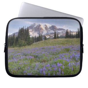 USA, Washington, Mt. Rainier NP, Mt. Rainier und Laptopschutzhülle