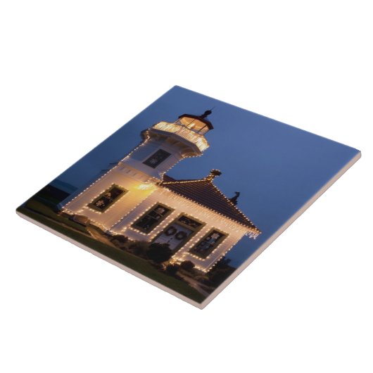USA, Washington, Mukilteo. Mukilteo Leuchtturm Fliese (Seite)