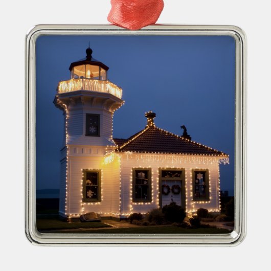 USA, Washington, Mukilteo. Mukilteo Leuchtturm Ornament Aus Metall (Vorne)