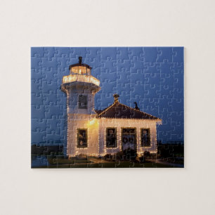 USA, Washington, Mukilteo. Mukilteo Leuchtturm Puzzle