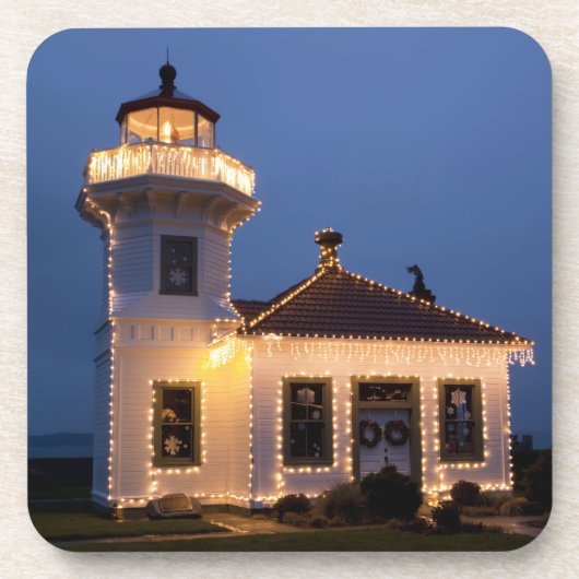 USA, Washington, Mukilteo. Mukilteo Leuchtturm Untersetzer (Vorderseite)