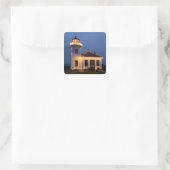 USA, Washington, Mukilteo. Mukilteo Lighthouse Quadratischer Aufkleber (Tasche)