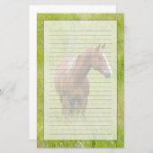 USA, Washington, Pferd in Spring Field, Briefpapier (Vorne/Hinten)