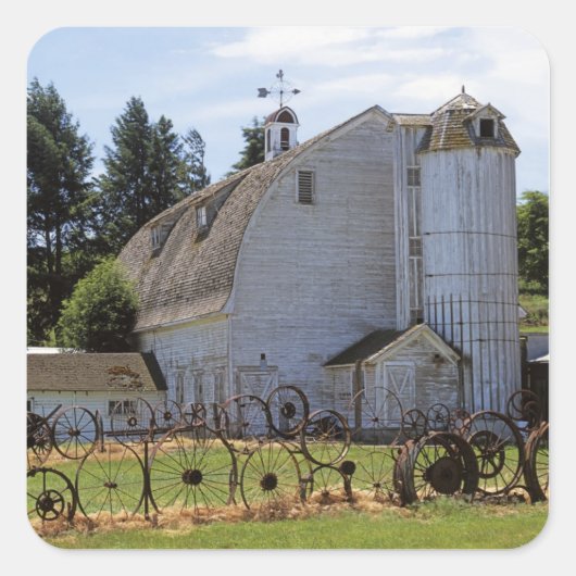 USA, Washington, Pullman, Barn Quadratischer Aufkleber (Vorderseite)