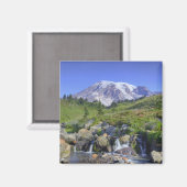 USA, Washington, Rainier NP, Rainier und 2 Magnet (Vorderseite/Rückseite)