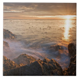 USA, Washington, San Juan Islands. Ein dramatisch Fliese