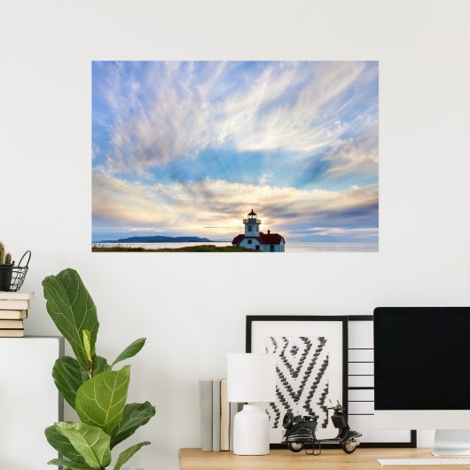 USA, Washington, San Juan Islands. Sonnenuntergang Poster (Heimbüro)